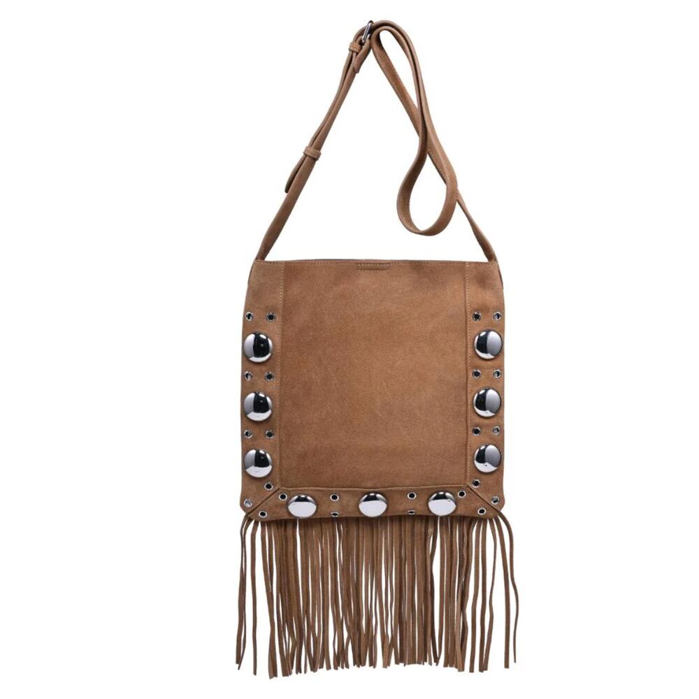 Moda Luxe Courtney Fringe Forward Crossbody BROWN NWT - Picture 4 of 6
